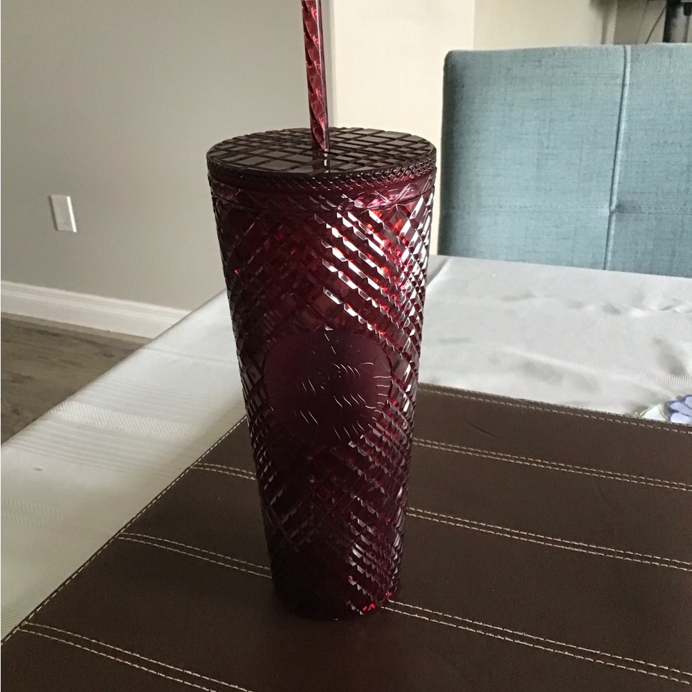 Starbucks Acrylic 2021 Winter Holiday Red Jeweled Tumbler